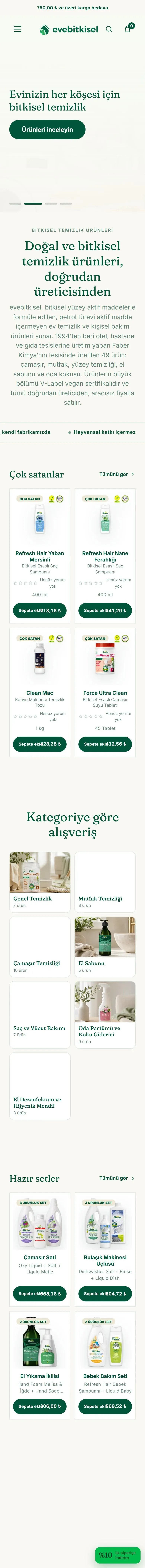 Evebitkisel: mobil sayfanın tamamı