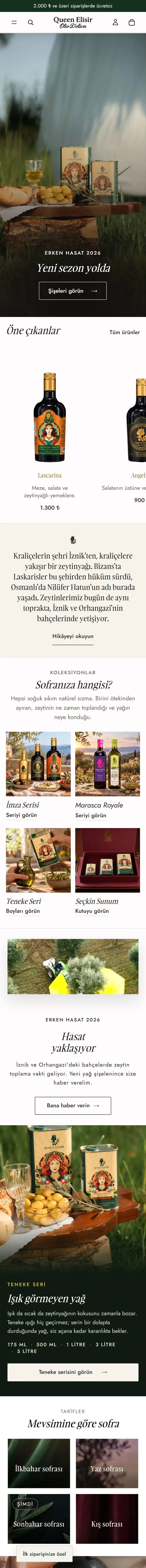 Queen Elisir: mobil sayfanın tamamı